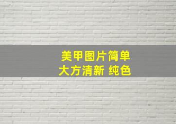 美甲图片简单大方清新 纯色